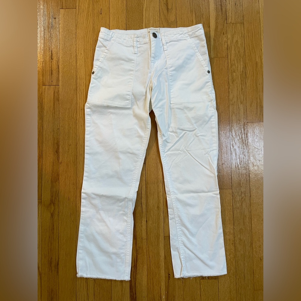 Women’s Sanctuary Peace White Cropped Straight Pants ✨BRAND NEW✨